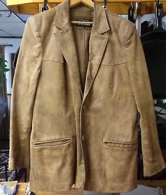 Men's Suede Western Dress Jacket By Oakridge Size 38 • $49