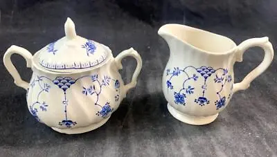 Myott Staffordshire FINLANDIA Creamer And Sugar Bowl With Lid GOOD CONDITION • $52.88