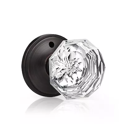 Privacy Glass Door Knob For Bedroom And Bathroom Vintage Clear Crystal Door K... • $27.91