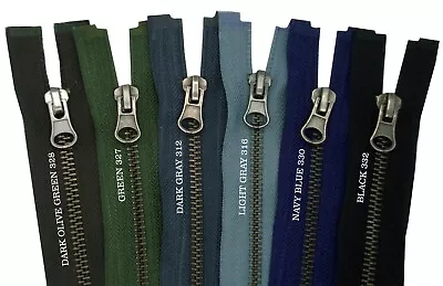 £3.99 • Buy Size#5 Metal Zipper Fastener Antique Brass Heavy Duty Open End Single Slider Zip