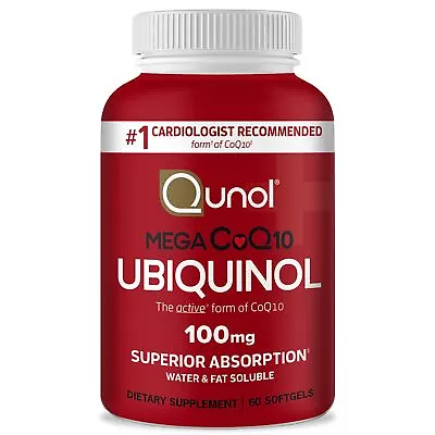 Ubiquinol CoQ10 Softgels Qunol Mega Ubiquinol 100mg - Superior Absorption - ... • $28.37