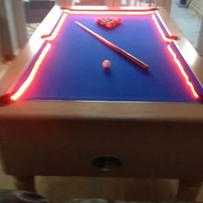 £35 • Buy Bar Billiard Pool Table Bumper LED RGB Colour Changing Lights Remote Controlled