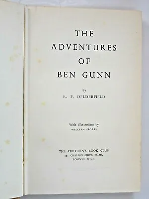 The Adventures Of Ben Gunn By R F Delderfield Undated Hardback • £9.95