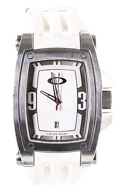 Oakley Warrant Collection 10-291 Stainless Steel Brushed Wristwatch Grey White • $299.95