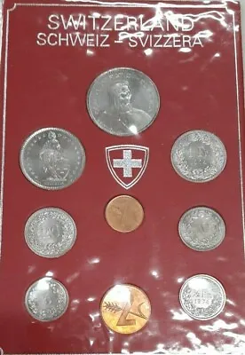 1974 Switzerland Mint Set 9 BU Coins In Holder • $59.95