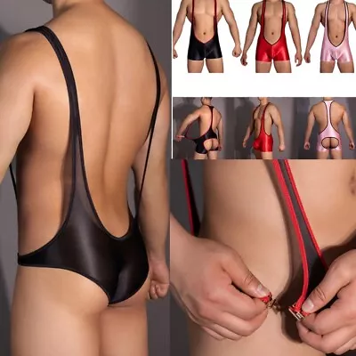 Sexy Men Jockstrap Leotard Briefs Jumpsuits Wrestling Singlet Bodysuit Underwear • $6.65