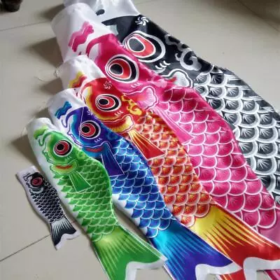 20cm-300cm Fish Flag Kite Garden Windsock Koinobori Flag Japanese Carp Flag LOT • $6.49