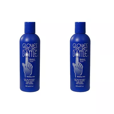 2 X Gloves In A Bottle Shielding Lotion For Dry Skin Hand & Body Shielding 8 Oz • $36.99