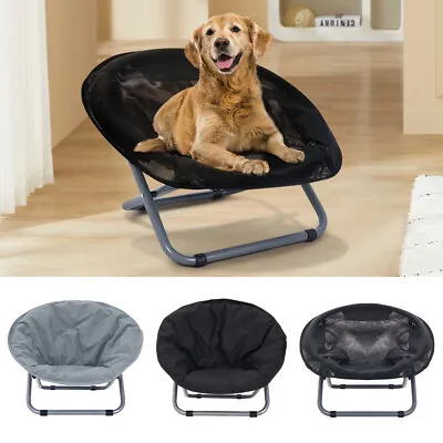 Folding Elevated Dog Bed Pet Cat Mesh Raised Camping Cot Indoor Outdoor Portable • £18.95