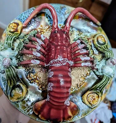 Stunning Vintage Palissy Majolica Portugese Lobster Plate • £100