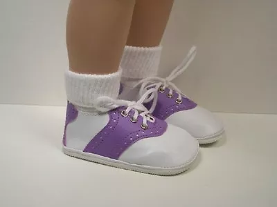 LAVENDER & WHITE Saddle Oxford Doll Shoes For 22 -23  My Twinn Poseable (Debs*) • $13.99