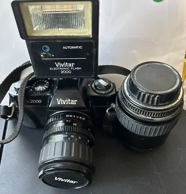 Vivitar V2000 General Purpose Electronic Flash For 35mm Camera W/Flash/Lens • $120