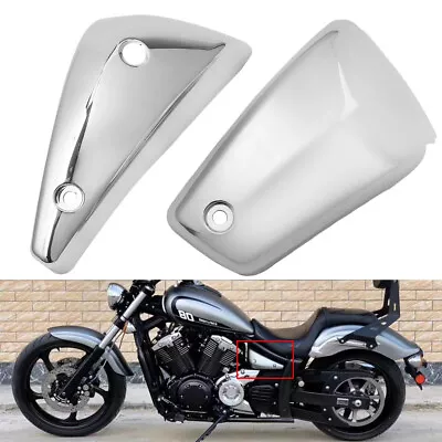 Chrome ABS Battery Side Fairing Covers For Yamaha V Star 1300 XVS1300 2007-2017 • $51.99