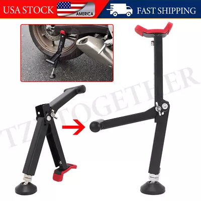 Motorcycle Foldable Front Rear Stand Lift Jack Wheel Support Frame Bracket Tool • $29.92