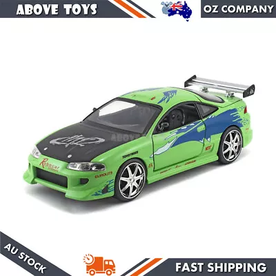 Jada 1:24 Scale Fast & Furious Brian's Mitsubishi Eclipse Diecast Car Toy Model • $37.77