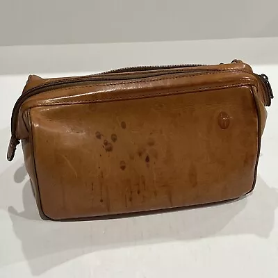 Vintage Hartman Luggage Leather Toiletries Bag Personal Bag • $38