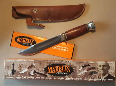 Marbles 8  Ideal Fixed Blade Knife Maple Burl Handle • $295