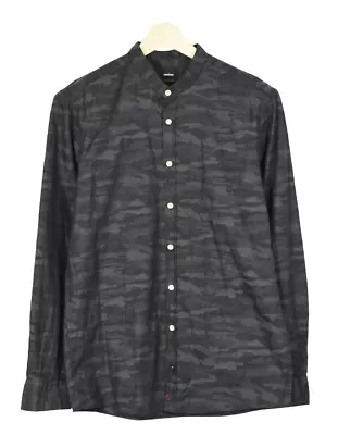 STRELLSON Modern Fit Shirt Men's MEDIUM Camouflage Mandarin Collar Casual • $27.61