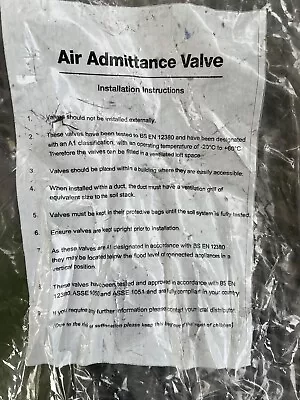 £6 • Buy 1x Terrain Air Admittance Valve AAV Durgo Valve 110mm 4” Brand New