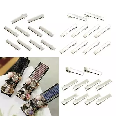 £3.90 • Buy 10x Crocodile Alligator Blank Hair Slides Clips DIY Hair Bows Accessories