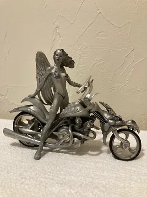 Franklin Mint Julie Bell Seduction Rages Collectible Pewter Motorcycle Figurine • $75