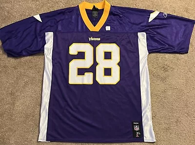 Minnesota Vikings Adrian Peterson Reebok NFL Players #28 Football Jersey Mens XL • $17.84