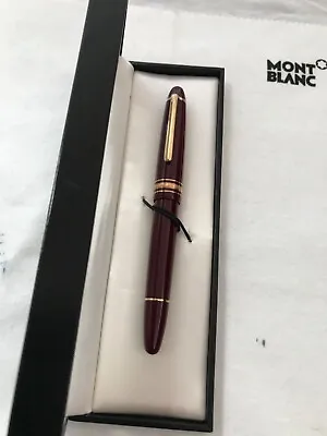 Montblanc LeGrand Traveller 147 Burgundy Fountain Pen 14K Medium Nib • $779