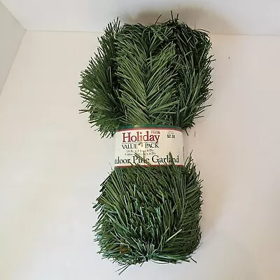 Holiday Time Pine Garland Indoor Outdoor 18 Feet Straight Cut Vintage 4 Ply USA • $5