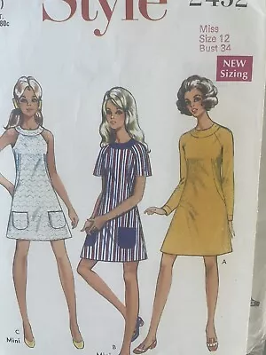£3.99 • Buy Vintage 1960's Style A-line Mod Dresses Sewing Dressmaking Pattern