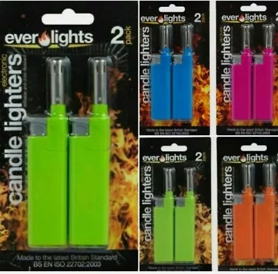 Electronic Candle Lighter Refillable Child Safe Kitchen Lighters Brit Standard • £2.98