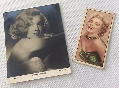 MARILYN MONROE Barbers Tea 1955 CINEMA AND TELEVISION STARS Card + Unknown PHOTO • £9.95