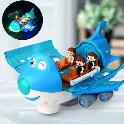 Kids Electric Airplane Car Toy Light Passenger Plane Diecasts Toy Xmas Gift AUS • $19.89