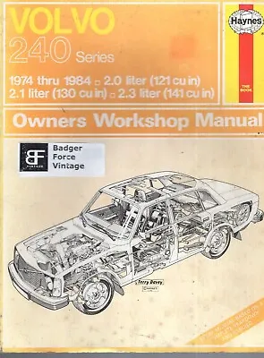 Volvo 240 Series Owners Workshop Manual 1974-1984 By J.H. Haynes MN487 • $11.99