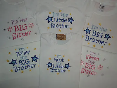 Big / Little Brother / Sister T-shirt Can Be Personalised Or  I'm Going To Be A • £8.29