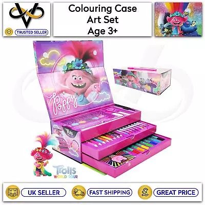 Kids Drawer Colouring Case Paints Pencils Crayons Art & Craft Set For Children • £10.25