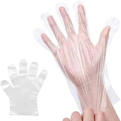 £2.49 • Buy Disposable Gloves Plastic Food Safe For Kitchen Cooking Cleaning (Pack Of  100)
