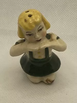 50s Vintage MCM Ceramic Arts Studio Betty Harrington Porcelain Girl Salt Shaker • $23.99