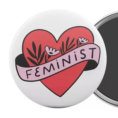 Feminist Love Heart Fridge Magnet Cute Gift • $7.95