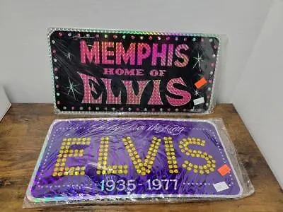 Elvis Presley Lot Of 2 New License Plates In Original Plastic • $16.99