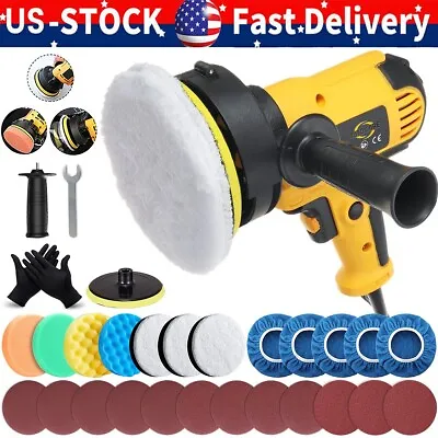 Rotary Car Polishing Buffing Machine Kit Mini Car Polisher Buffer Sander 5  Pads • $34.99