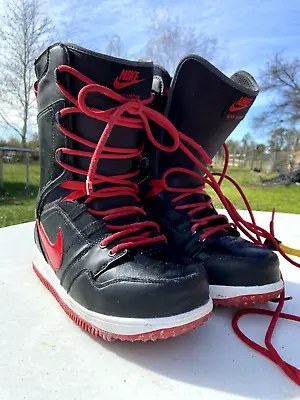 2011 Nike Vapen Snowboard Boots 447125-001 Black Red Dark Shadow White • $400