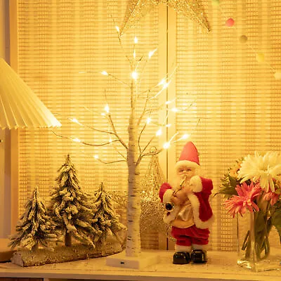 £8.89 • Buy UK LED Twig Birch Table Tree Light Up Christmas Branch Lights Desktop Decor Lamp