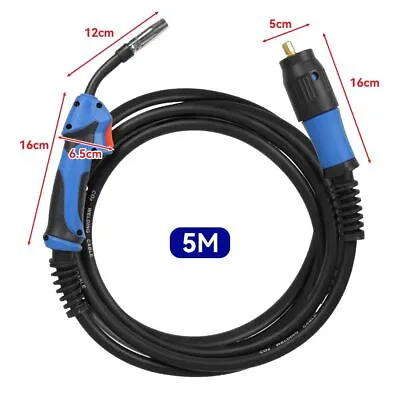 MAG MIG Welding Torch MB15AK Euro Connector 3/4/5M Gun Gas Conversion For Welder • £34