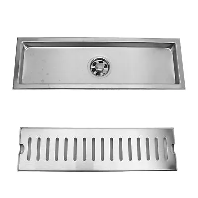 New 12 Inch Rectangular Linear Shower Drain 304 Stainless Steel Shower Floor • £20.68