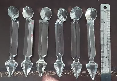 Antique Vintage Crystal Chandelier Spear Pendant Drops  Replacement Spares • £26