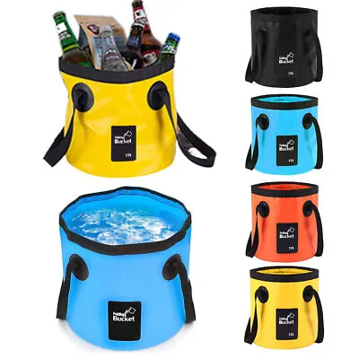 12/20L Waterproof Collapsible Folding Bucket Beach Camping Fishing Portable Bag • £5.99