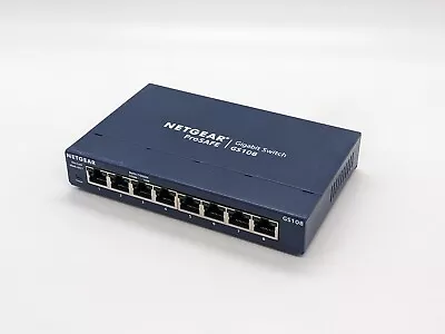 NO CABLE NETGEAR 8-port Gigabit Network Ethernet Switch GS108 Splitter GS 108 • £14.99
