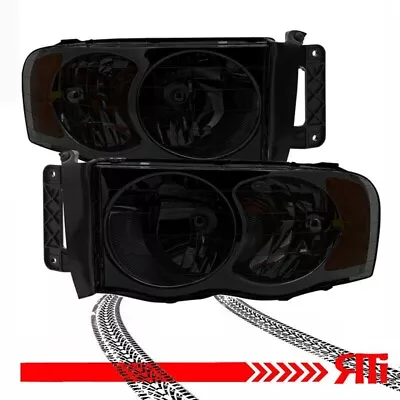 For 02-05 Dodge Ram 1500/2500/3500 HD Sport Headlights Smoked Amber OE Upgrade • $120