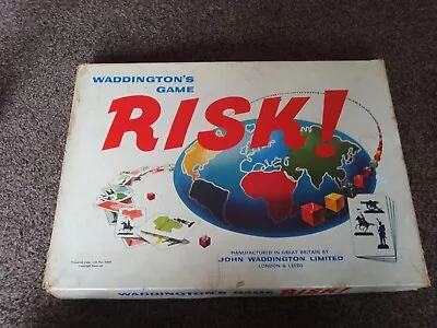 Vintage Risk Board Game The World Conquest Game Waddingtons England 1960's/1970s • £14