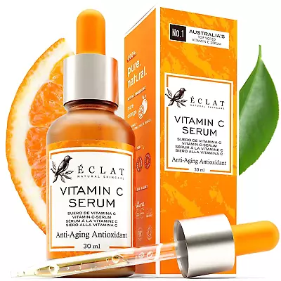 PURE Vitamin C Serum For Face 20% Vitamin C Facial Serums With Hyaluronic Acid R • $14.52
